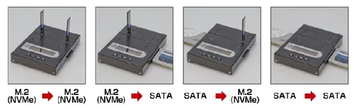 Cross interface - u-reach sp151 high speed ​​nvme m.2 sata dual signal copy system