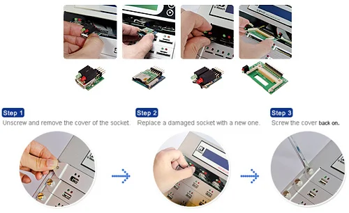 Exchangeable sockets - erasers cf compactflash memorycards erase cfast memory cards